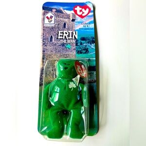Ty Beanie Baby Erin The Bear 1997 Retired Plush Toy NIB